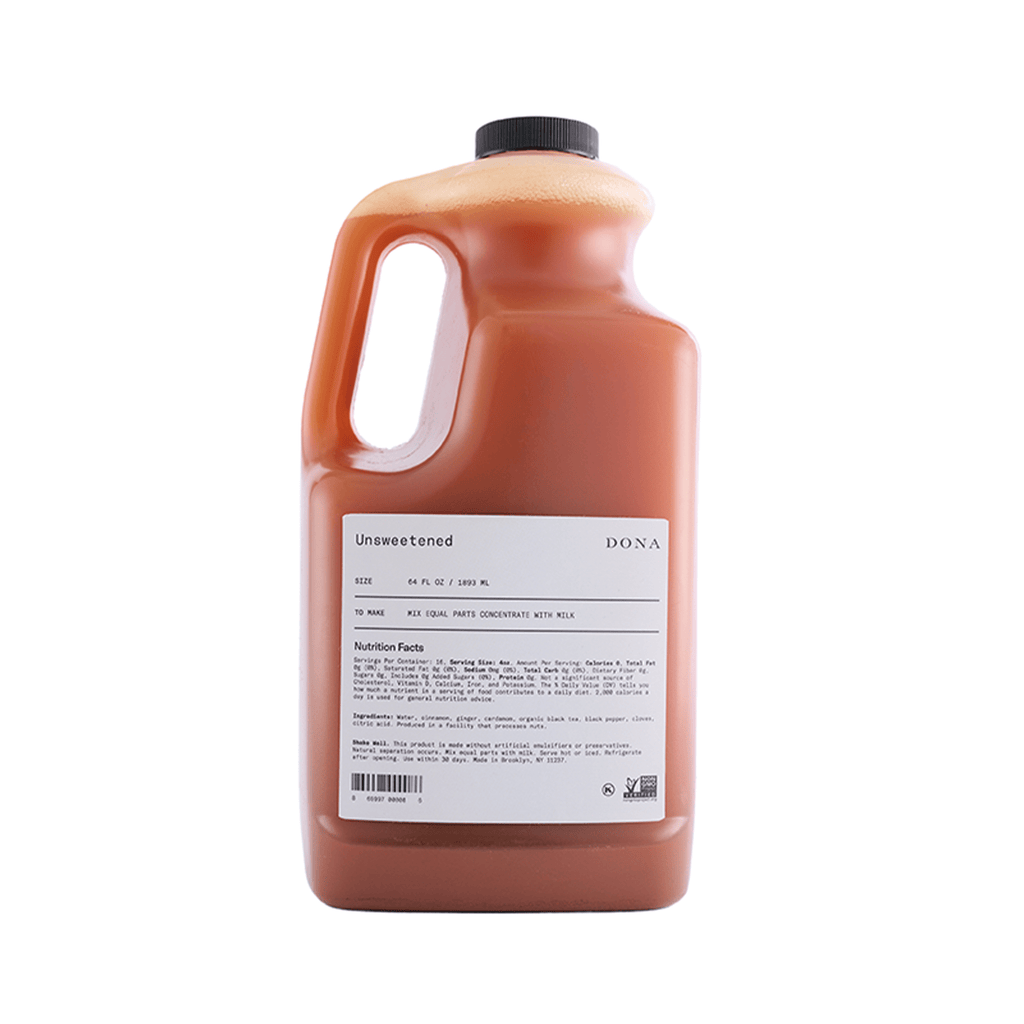 Dona 1:1 Unsweetened Chai Concentrate 64oz