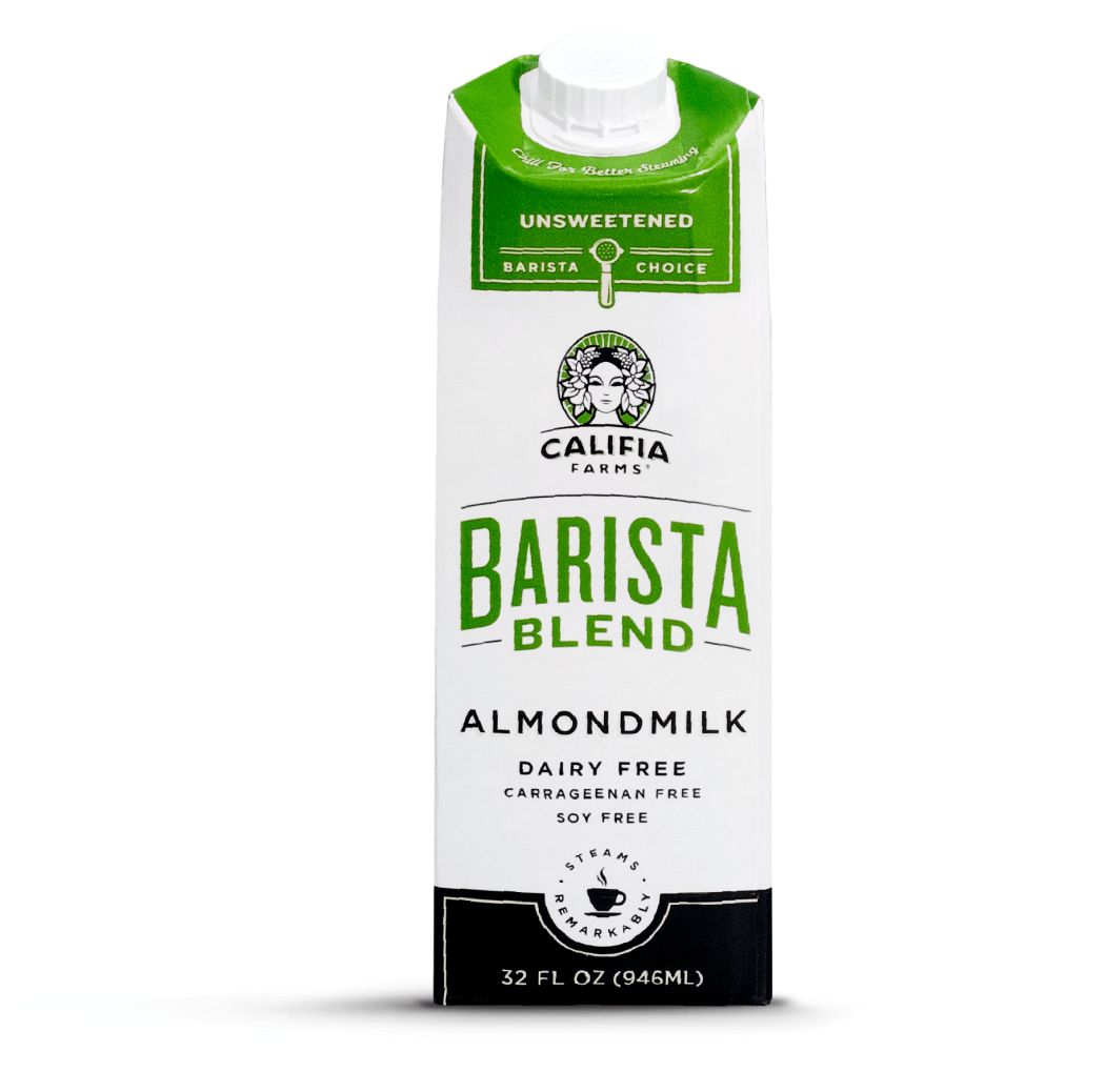 Califia Farms Unsweetened Barista Almond Milk -  4 cases of 6, 32oz cartons (24 cartons)