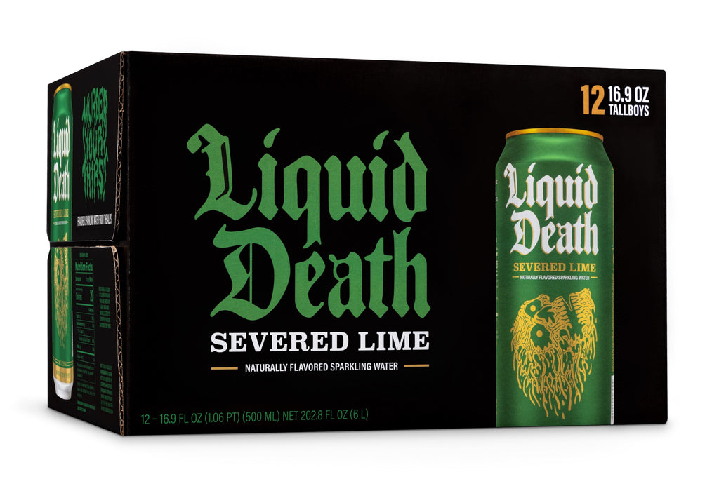 Liquid Death Sparkling Water Severed Lime