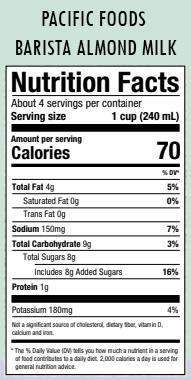 Pacific Foods Barista Series Almond Milk - 12 cartons