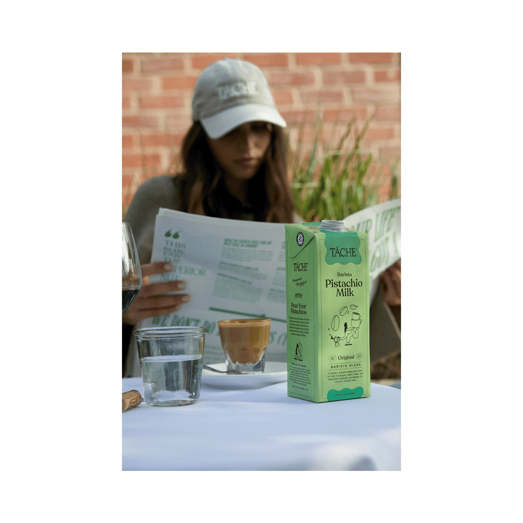 Táche Barista Edition Pistachio Nut Milk - 4 cases of 6, 32oz cartons (24 total)
