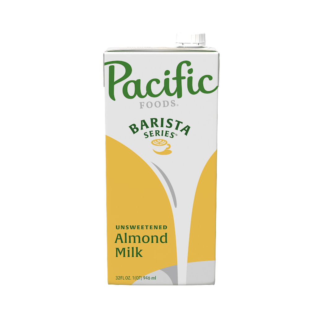 Pacific Foods Barista Series Unsweetened Almond Milk - 2 cases of 12, 32oz cartons (24 cartons)