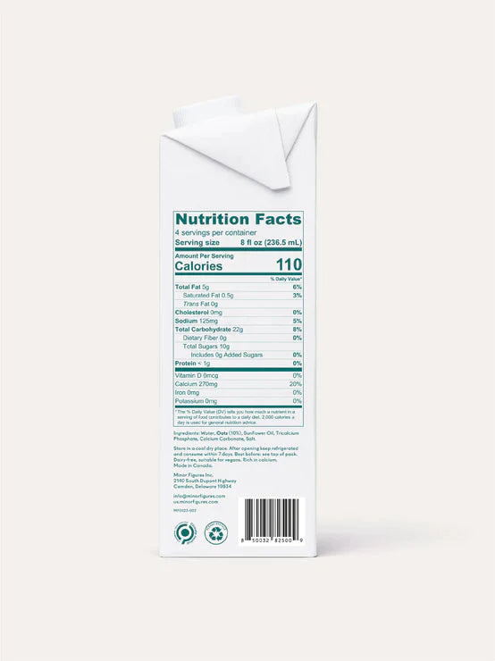Minor Figures Barista Oat Milk - 4 cases of 6, 32oz cartons (24 total)
